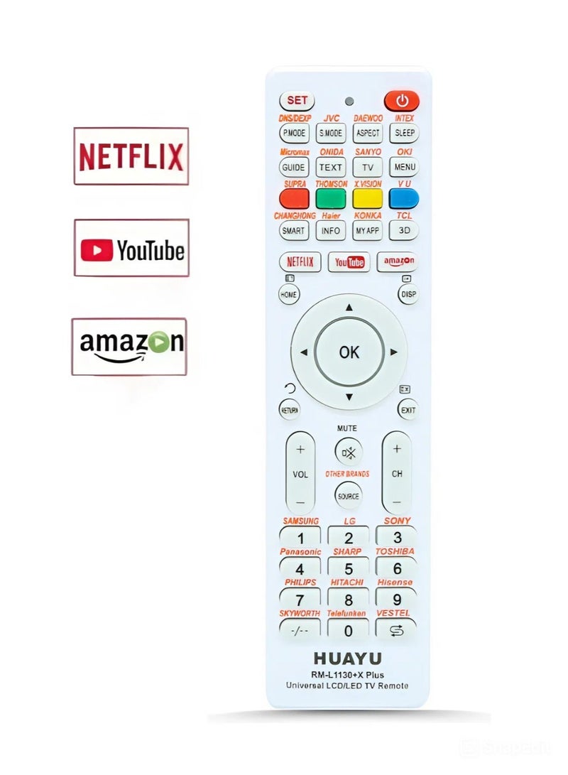 Huayu Universal LCD LED TV Remote, RM-L1130+X Plus - Image 1